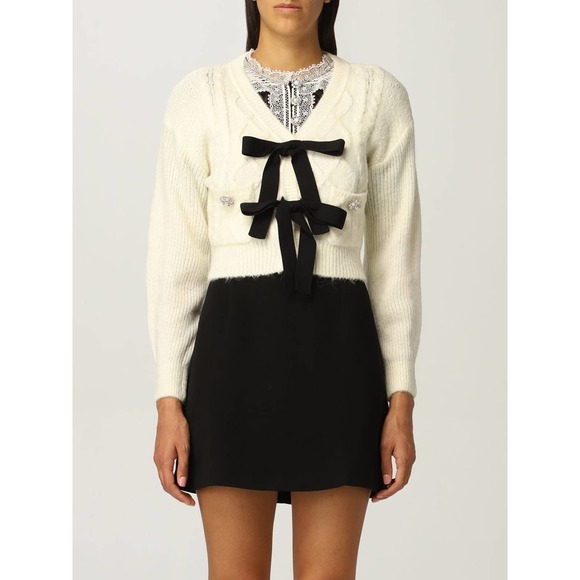 Self-Portrait Sweaters - Self portrait white sweater